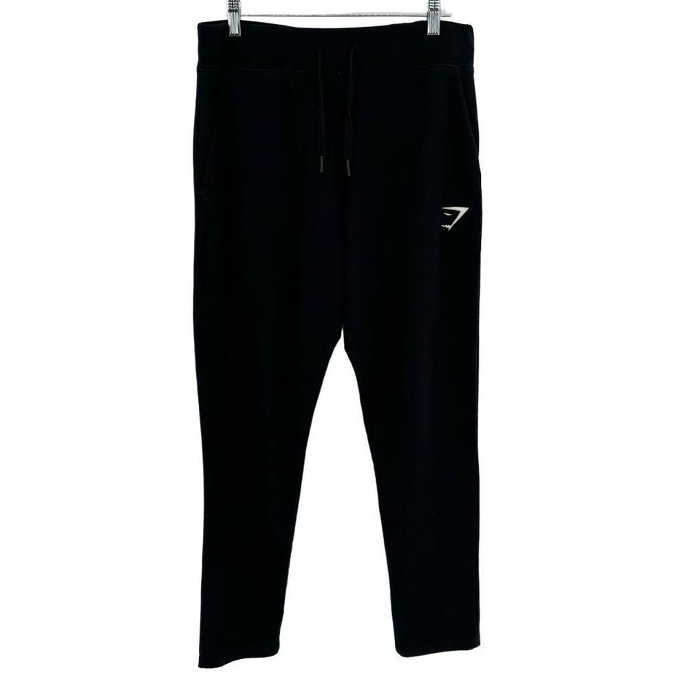 Gymshark High Rise Joggers Sweat Pants Women’s Medium Black Drawstring Zipper Po